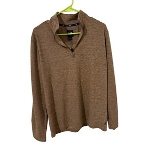 GAP Mens 1/4 Zip Pullover Sweater Brown Long Sleeve Mock Neck Small